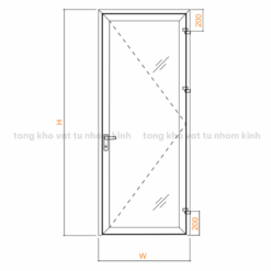 CỬA ĐI MỞ NGOÀI HỆ 55
