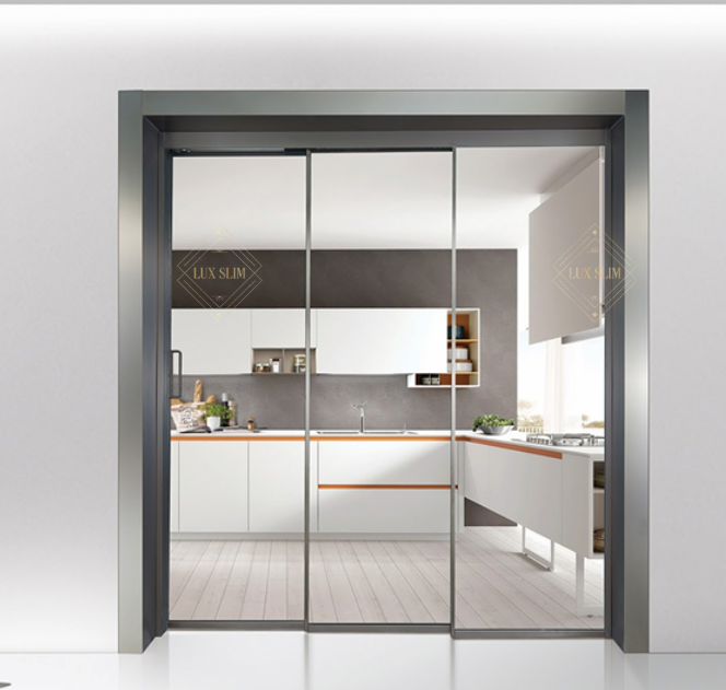 Cửa Slim Inox 3 Cánh Mở Trượt Tự Do – LUX-C28