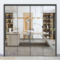 CỬA SLIM 4 CÁNH MỞ TRƯỢT TỰ DO – LUX-S04