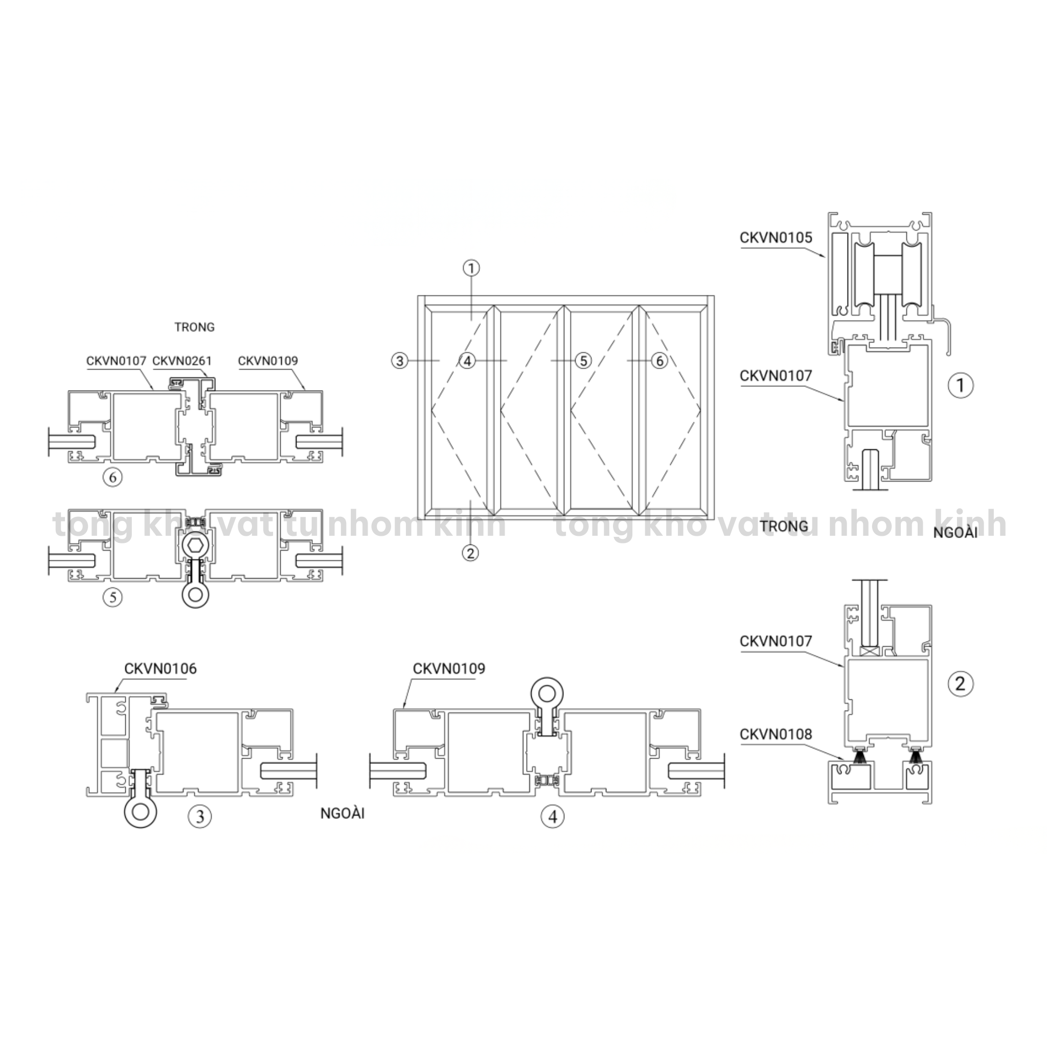 CỬA XẾP TRƯỢT HỆ 63