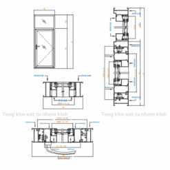CỬA SỔ MỞ NGOÀI HỆ 55 CÓ FIX (NỐI KHUNG)