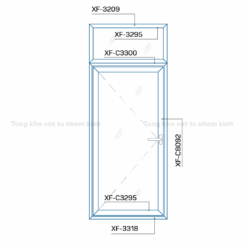 HỆ CỬA SỔ MỞ QUAY XTDA 55 DÀY T=1.4MM